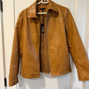 rag & bone Jordie Camel Faux Leather Jacket Size Small NWT